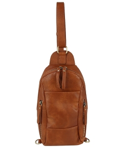 Fashion Sling Bag Backpack CQF011 BROWN
